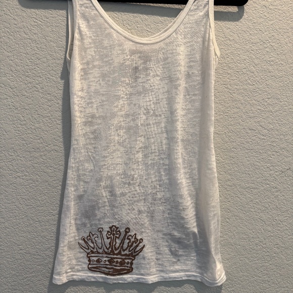 Brokedown Tops - Brokedown Women’s Burnout Embellished Tank Top